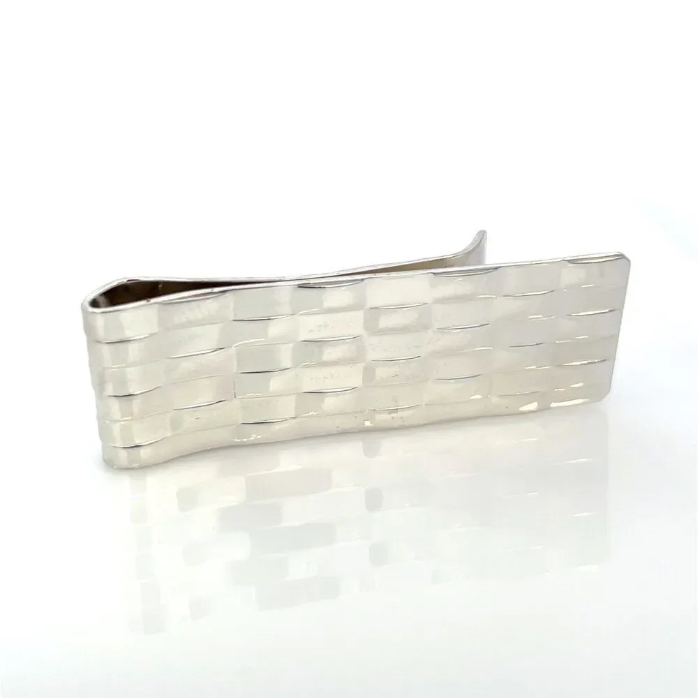 Tiffany & Co Weave Money Clip Sterling Silver 16.6 Grams Estate TIF892
